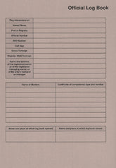Ships Official Record Log Book